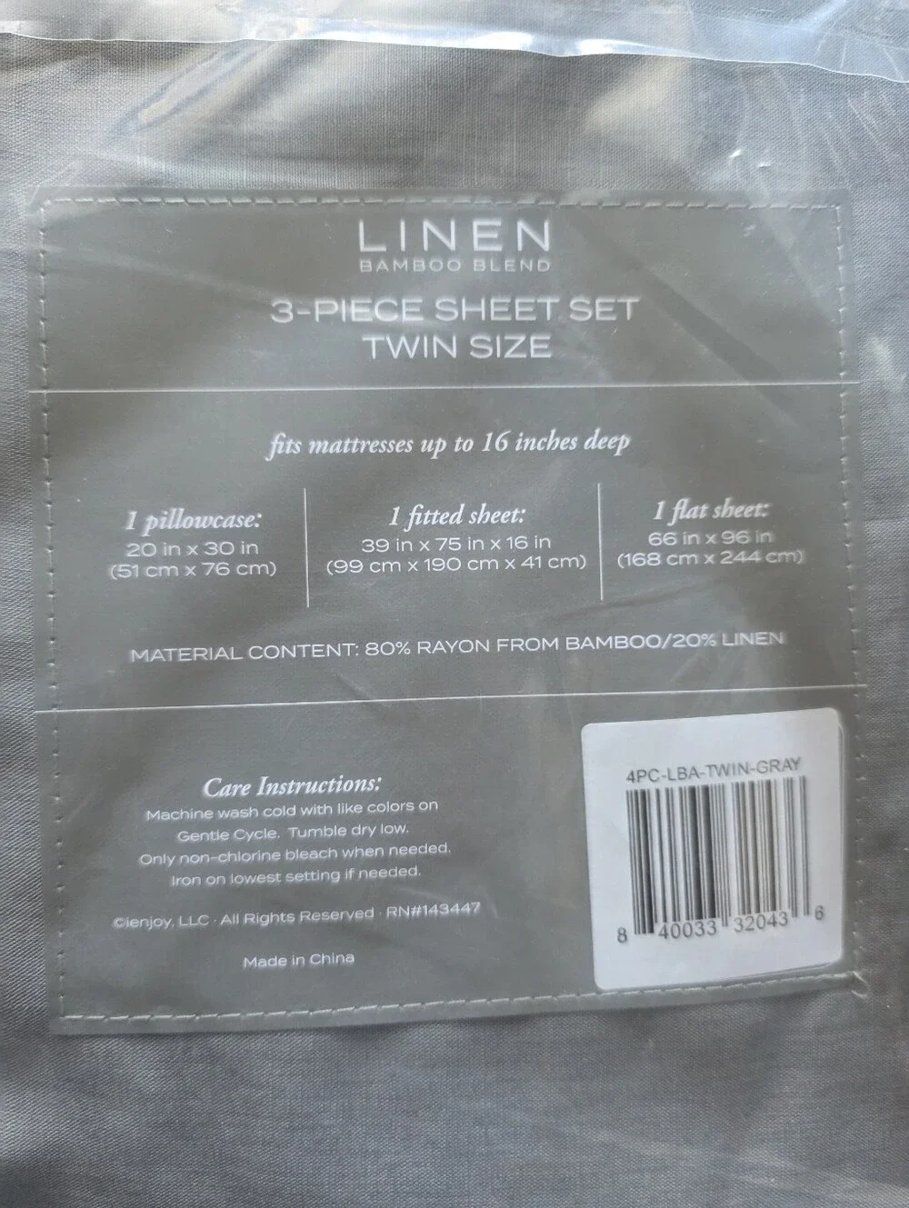 Becky Cameron Linen & Rayon from Bamboo Blend Deep Pocket 4pc TwinSheet Set